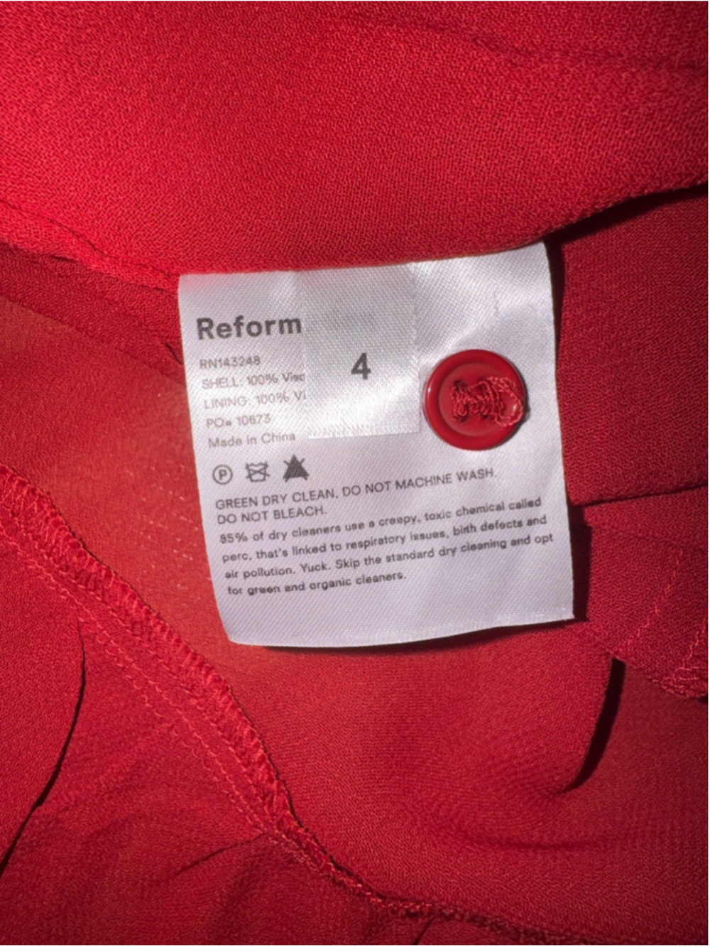 Reformation Red Mini Dress Romantic Coquette Sheer Sleeves Ruffle Hem Feminine 4 - Picture 9 of 13